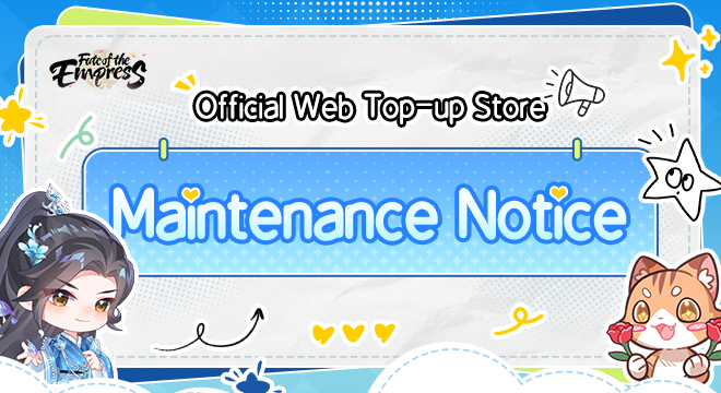 Web Top-up Store Maintenance Notice